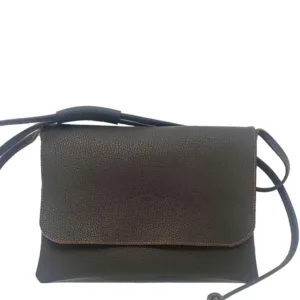 Sacs Bandoulière Cuir grainé ébène Modèle Mariette M