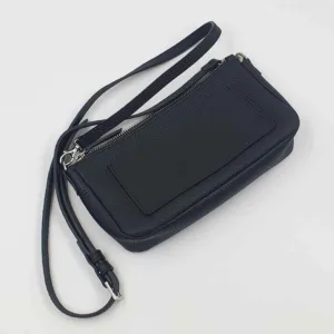 Pochette en cuir grainé de taurillon