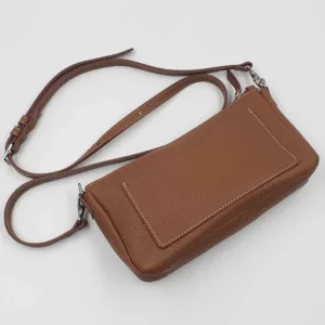 Pochette en cuir grainé de taurillon